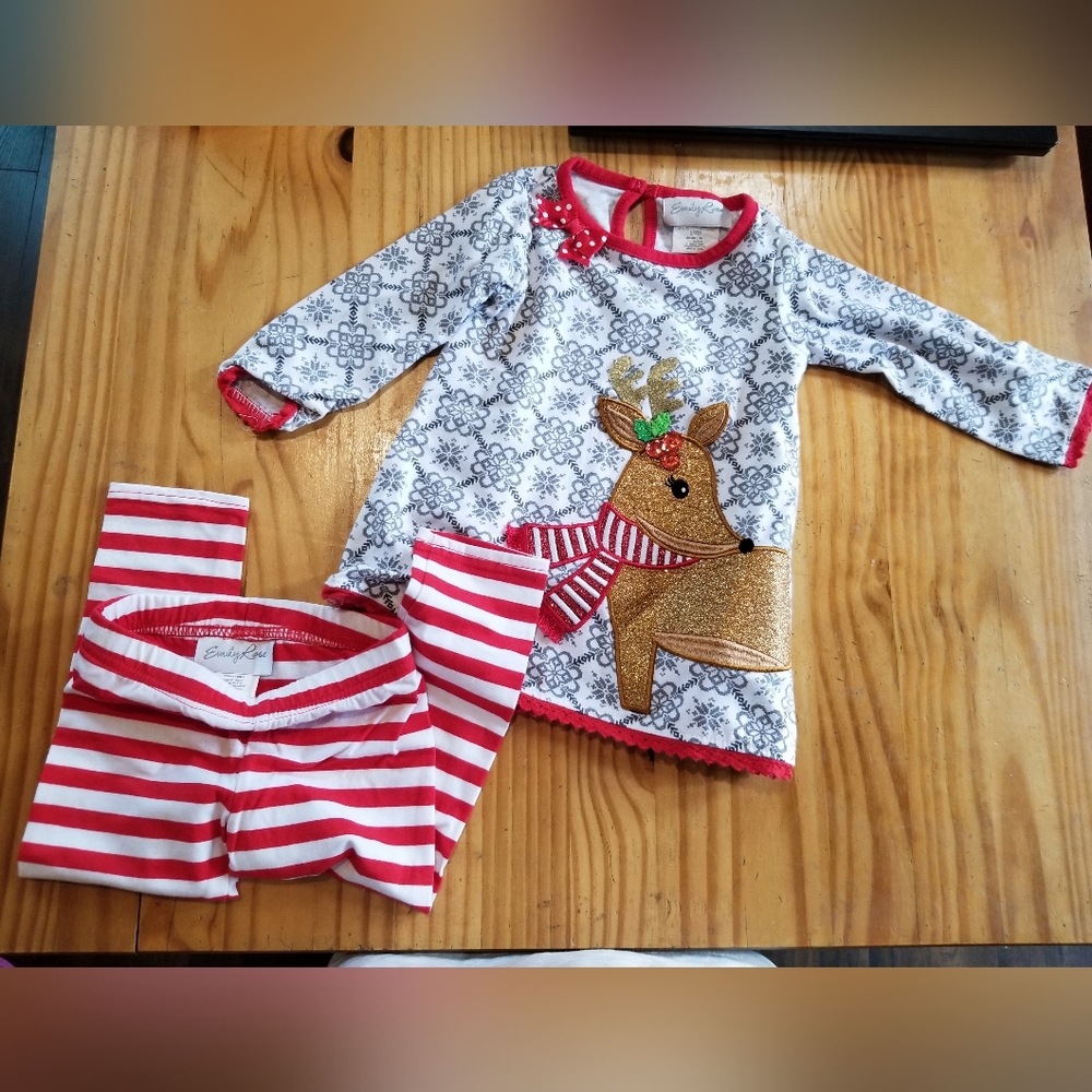 5/$20 Emily Rose 18M 2pc Christmas Outfit